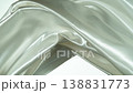 Super Slow Motion of Waving Silver Satin Cloth. Filmed on High Speed Cinema Camera, 1000 fps 138831773