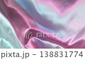 Super Slow Motion of Waving Golden Satin Cloth. Filmed on High Speed Cinema Camera, 1000 fps 138831774