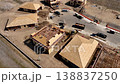 Aerial Orbit of a Busy Residential Housing Construction Site with Building Development Activity. 138837250