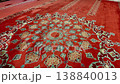 Intricate carpet design showcased in colorful patterns 138840013