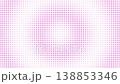 ピンク色のドット柄の波紋アニメーション背景（ループ素材） 138853346