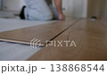 Installing Laminate Flooring Close Up 138868544