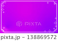 A white, glittery frame with a pink gradient. Loop. 138869572