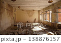Abandoned Lush Setting. Nature Reclaims Abandoned Sunny Room. Old Derelict Space Filled With Sunlight And Growth. Neglected Chamber Overrun By Nature With Warm Illumination And Decay 138876157