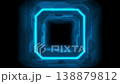 Bright blue laser neon square frame abstract motion background 138879812