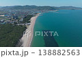Drone aerial photography of Keino Matsubara in Minami-Awaji, on the west coast of Awaji Island, looking south. 138882563