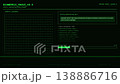 Futuristic Cyber Security Interface with Green Genetic Code and Hexadecimal Encryption Key Data Stream Progress Bar. 138886716