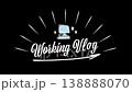 Stylish handwritten-style Working Vlog title video. Lifestyle, work, office worker, business. 138888070