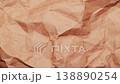 Stop motion of crumpled craft brown paper texture, abstract loop background 138890254