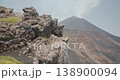 Stunning view of Etna Volcano in the background of a rocky cliff, Sicily, 4k 138900094