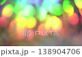 Beautiful sparkling iridescent rainbow bokeh particles and glowing spots on light background 138904706