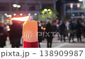 Close-Up Candle Flame at Night Vigil Crowd during Easter. 138909987