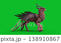 green screen griffin walkcycle loop side mythological creature 3d  138910867