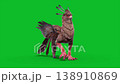 green screen griffin walkcycle loop mythological creature 3d  138910869