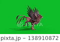 green screen griffin runcycle loop side mythological creature 3d 138910872
