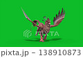 green screen griffin runcycle loop mythological creature 3d animation 138910873