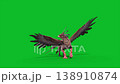 green screen griffin idle loop mythological creature 3d animation cgi  138910874
