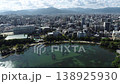Drone footage of the cityscape from Ohori Park in Fukuoka Prefecture. 138925930