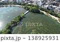 Drone footage of the cityscape from Ohori Park in Fukuoka Prefecture. 138925931