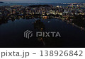 Drone aerial photography of the night view from Ohori Park in Fukuoka City, Fukuoka Prefecture. 138926842