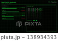 Futuristic Green Matrix Digital Data Transfer Hud Interface Dashboard Animation. 138934393