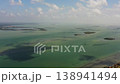 Top view of Dutch bay with islands on a background of blue sky and clouds. Seascape in Sri Lanka. 138941494