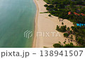 Aerial view of Tropical landscape with a beautiful beach in the blue water. Pasikuda Beach, Sri Lanka. 138941507
