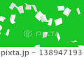 Falling white papers motion graphics with green screen background 138947193