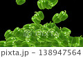 Falling fresh green capsicums motion graphics with plain black background 138947564