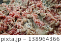 Fresh Raw Ground Beef Texture for Culinary and Recipe Design 138964366