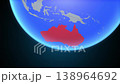 Location and red map of Australia on the earth 138964692