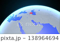 Location and red map of Azerbaijan on the earth 138964694