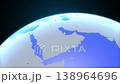 Location and red map of Bahrain on the earth 138964696