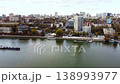 Aerial View of Riverside City with Urban Skyline 138993977