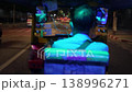 Thailand tuk tuk ride POV driver night city street urban transportation scene 138996271