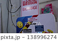 Thailand laundromat payment machine banknote slot coin exchange kiosk close up 138996274