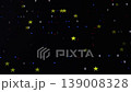 レトロなドット表現の星空背景 黒バックのピクセル風ディスプレイ動画 横長 動画 139008328