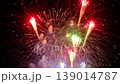 日本の夏祭り 打ち上げ花火のクローズアップ スローモーション映像 日本の夏祭り 打ち上げ花火のクローズアップ スローモーション映像 139014787