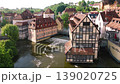 aerial view of the old town of bamberg with the historic town hall on the regnitz 139020725