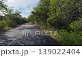 Cycling POV Uphill Climb Curved Road Trees Scenic Asphalt Trail 139022404