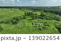 Drone view of countryside. Fields and forests in summer.  139022654