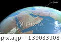 Location and map of Palestine on the surface of the earth at day 139033908