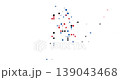 Abstract Circle Motion Defining South Korea Map 139043468