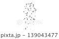 Abstract Flying Dots Build Generative South Korea Contour Animation 139043477