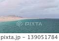 Drone view of Morro de Areia at overcast day in Boa Vista island 139051784