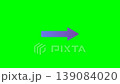Sliding arrow direction indicator material with fade transition effect 139084020