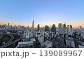 Evening cityscape of central Bangkok, Thailand. Scenery around the Siam area (time-lapse aerial photography from sunset to night) 139089967