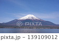 [8K to 4K] A breathtaking view of Lake Yamanaka and the majestic Mt. Fuji against a clear spring sky. 139109012