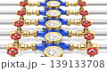 Camera moving along row of water meter - 3D animation seamlessly loopable 139133708