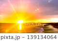 The sunset over the Shonan sea and Mount Fuji 139134064